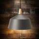Matt Grey Large Pendant Light E27 60W Matt Grey Large Pendant Light E27 60W